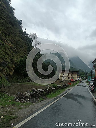 Road to heavenly Himalayas Editorial Stock Photo