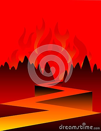Road to Hell/eps Vector Illustration