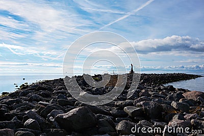 Road to lighthouse Stock Photo