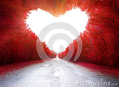Road to love Stock Photo