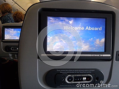 Road to the Maldives. Aeroflot plane. Editorial Stock Photo