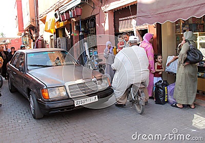 The street to Marrakech Editorial Stock Photo