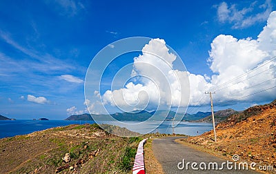 Road to the mountain in Con Dao island Stock Photo