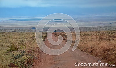 Road to Ngorongoro National Park Stock Photo