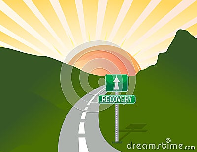 Road to recovery Vector Illustration