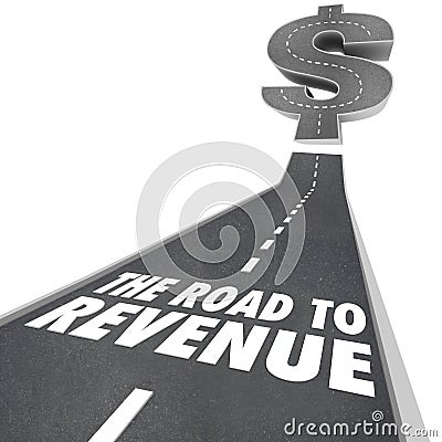 Road to Revenue Making Money Income Job Earning Stock Photo