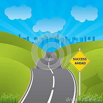 Road to succes Vector Illustration