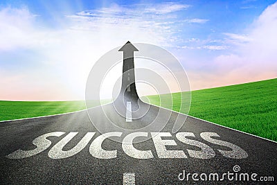 The road to success Stock Photo