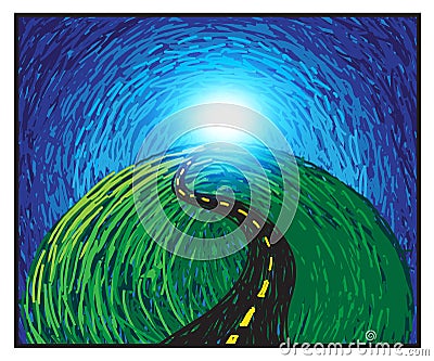 Road to success Vector Illustration