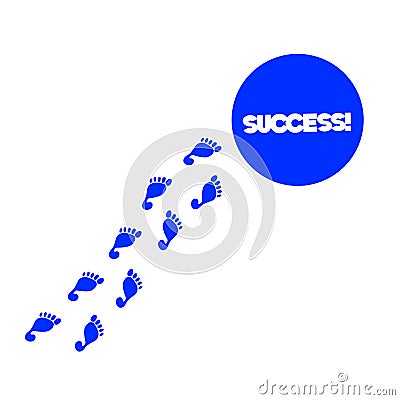 Road to success Vector Illustration