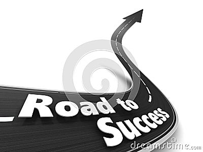 road to success Cartoon Illustration