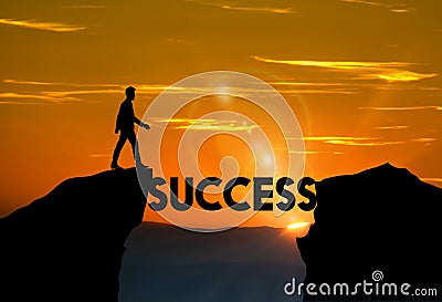 Road to success, Motivation, ambition, business concept. Stock Photo