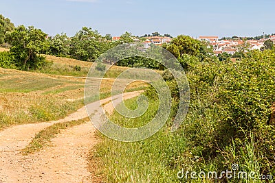 Road to the village in Cercal Stock Photo