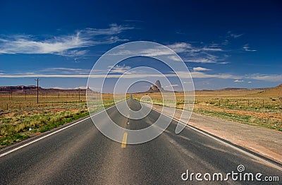 Road towards Monument Valley in the Navajo Nation Stock Photo