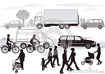 Road traffic Vector Illustration