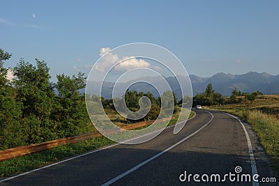 Road in Transylvania, Romania Stock Photo