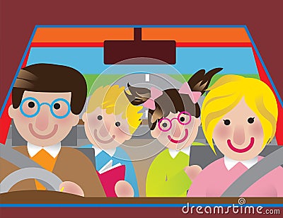 Road trip Vector Illustration