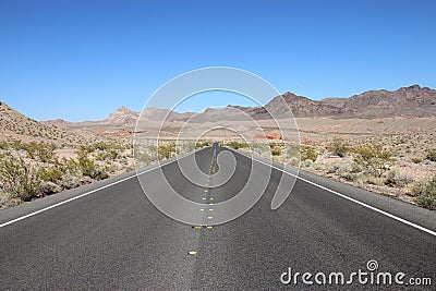 Road trip through Lake Mead National Recreation Area Stock Photo