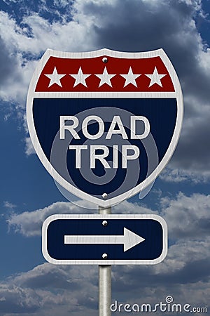 Road Trip Sign Stock Photo