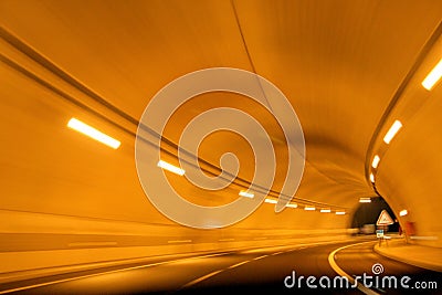 Road Tunnel Blur Stock Photo