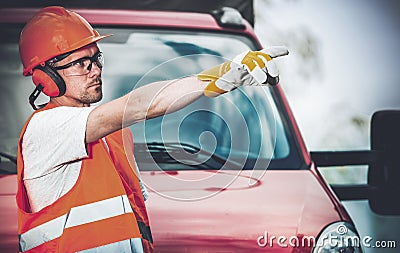 Road Work Supervisor Stock Photo