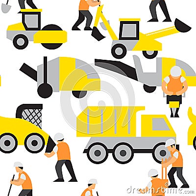 Road work vector pattern Vector Illustration