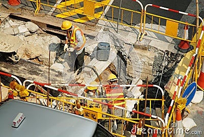 Road Workers2 Editorial Stock Photo