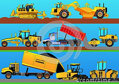 Road works. Detailed vector illustration Vector Illustration