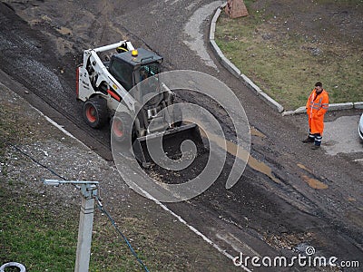 Road works Editorial Stock Photo