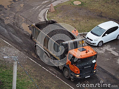 Road works Editorial Stock Photo