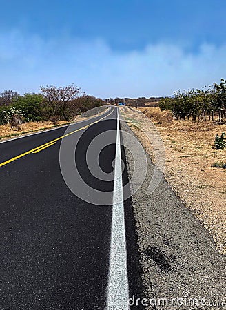 A roadbed of the asphalt. Stock Photo