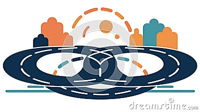 A roadmap icon representing the strategic planning and implementation of big data solutions created with Generative AI Stock Photo