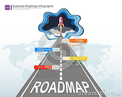 Roadmap timeline infographic design template Vector Illustration