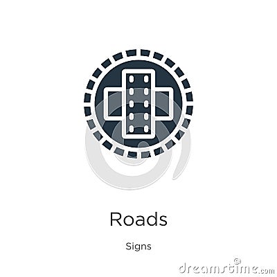 Roads icon vector. Trendy flat roads icon from signs collection isolated on white background. Vector illustration can be used for Vector Illustration