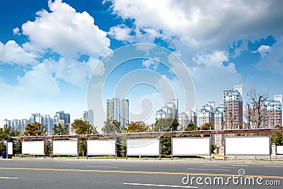 The roadside billboards Stock Photo