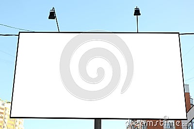 Roadside billboards at city Stock Photo