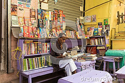 Roadside book seller Editorial Stock Photo