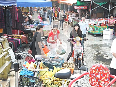 Roadside stalls selling small commodities Editorial Stock Photo