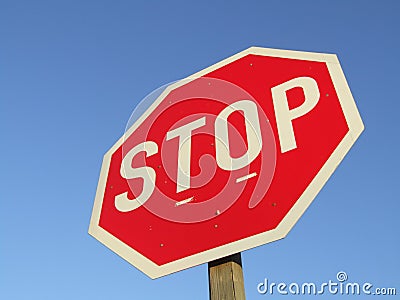 Roadside Stop sign Stock Photo