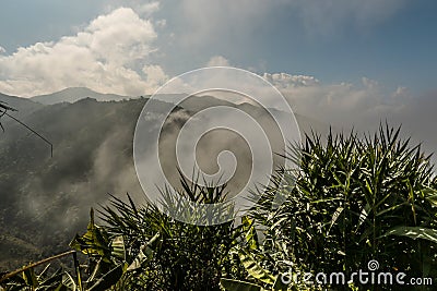 Roadside view between Xieng Khouang and Luang Prabang Stock Photo