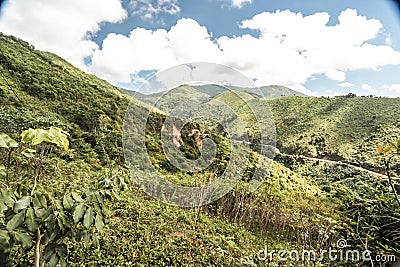 Roadside view between Xieng Khouang and Luang Prabang Stock Photo