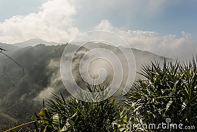 Roadside view between Xieng Khouang and Luang Prabang Stock Photo