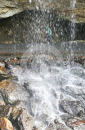Roadside Waterfall Stock Photo