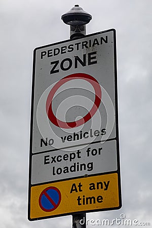 Roadsigns in lytham st annes fylde june 2019 Stock Photo