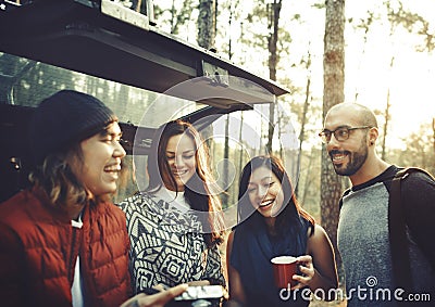 Roadtrip Adventure Activity Remote Exploration Concept Stock Photo