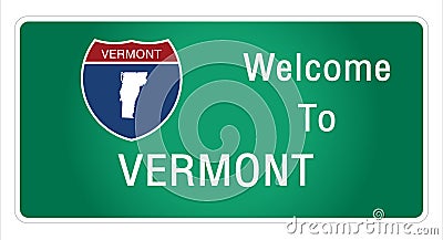 Roadway sign Welcome to Signage on the highway in american style Vector Illustration