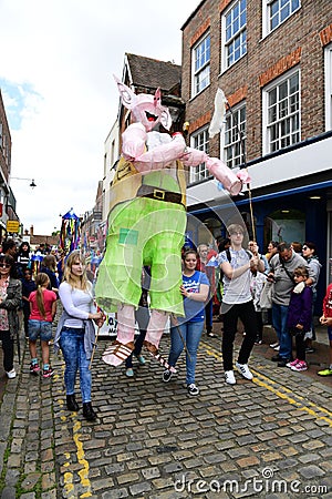Roald Dahl Carnival, Aylesbury, Buckinghamshire Editorial Stock Photo
