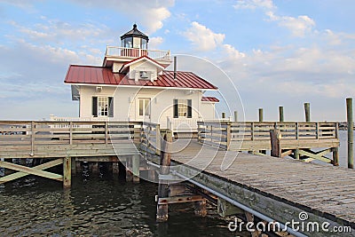 The Roanoke Marshes Lighthouse Stock Photo
