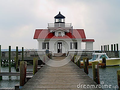 Roanoke Marshes Lighthouse Stock Photo