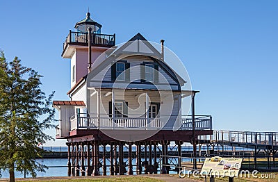 Roanoke River Lighthouse Edenton North Carolina Editorial Stock Photo